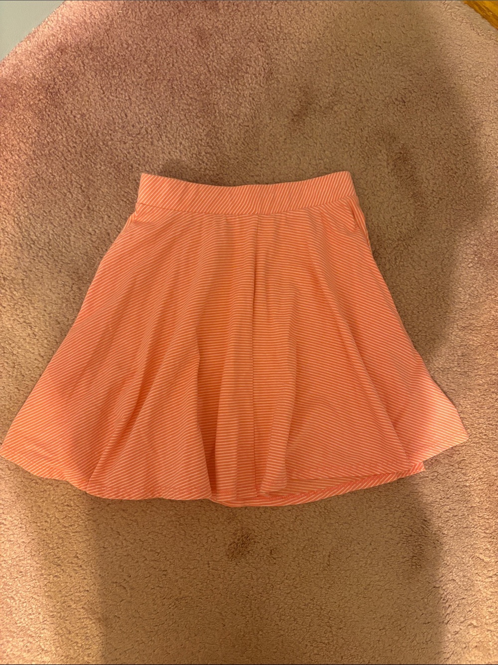 Women's Coral Striped Skater Skirt